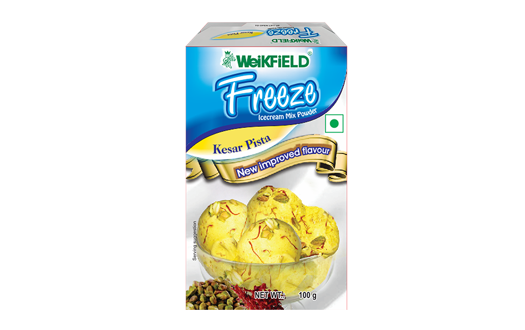 Weikfield Freeze Icecream Mix Powder Kesar Pista   Box  100 grams